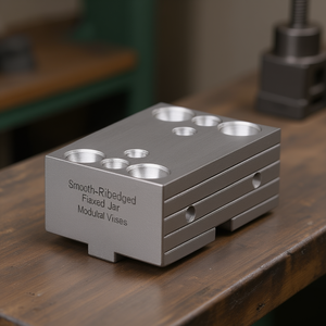 Mandíbula fija de nervaduras lisas para tornillo de banco modular superior - Product Image 2