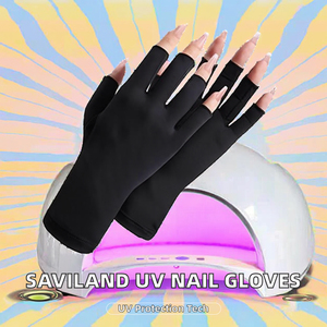 ถุงมือเจลยูวีสำหรับทำเล็บ <span class=keywords><strong>Saviland</strong></span> Professional UPF200+ ป้องกันรังสียูวีขั้นสูง 99.9%+ แบบพกพา ไม่มีนิ้ว สำหรับทำเล็บ DIY - Product Image 2