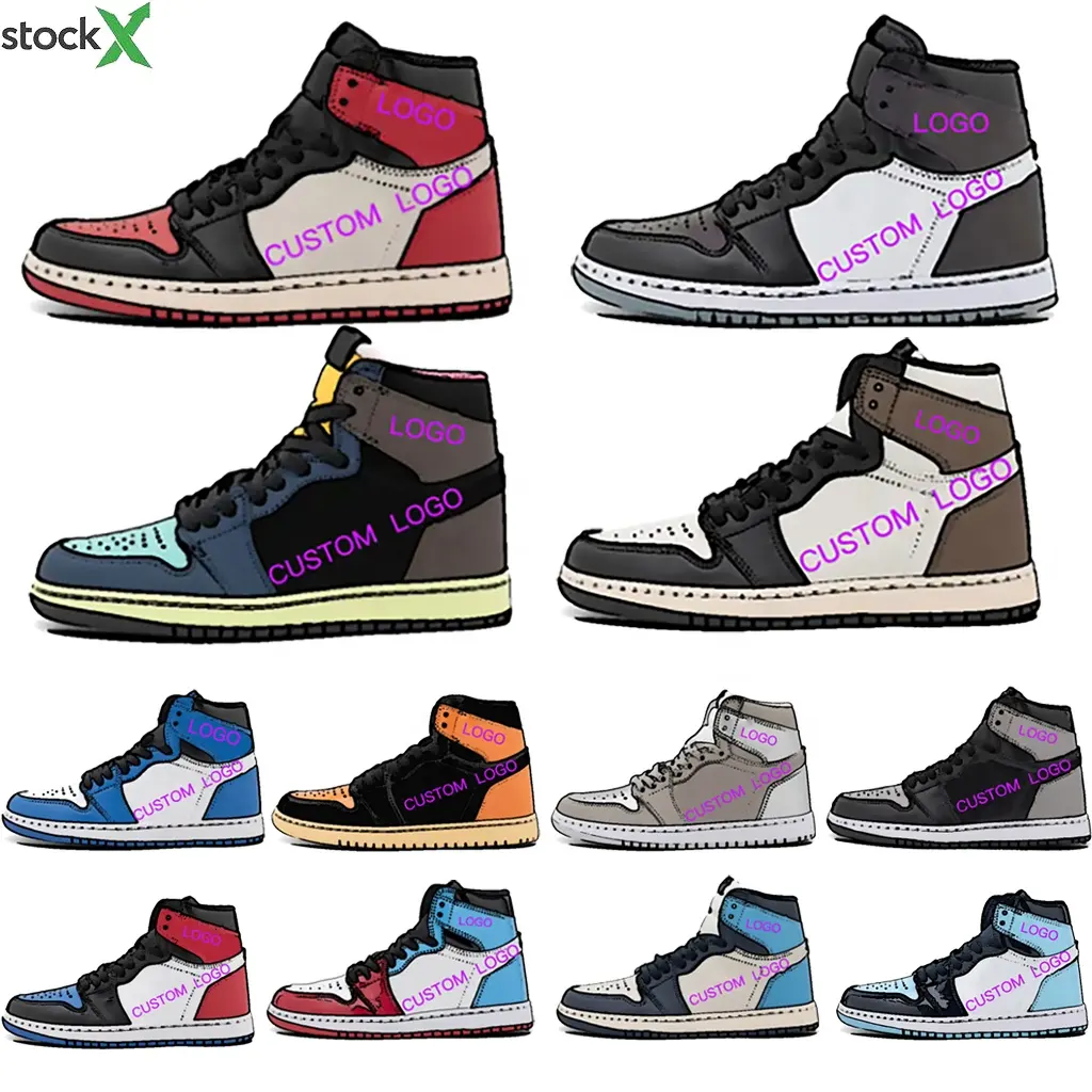 Hot Selling Brand Retro 1 High Basketball Shoes Fashion Style Outdoor Running Shoes Travis X