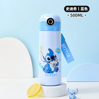 Termo 2026 de Acero Inoxidable 316 con Bloqueo de Huella Dactilar, Botella de Agua Portátil con Diseño de Animal de Dibujos Animados para Estudiantes y Niños