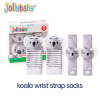 Jolly baby Neuestes Design Infant Baby Kids Socken Rassel spielzeug Handgelenks rassel und Fuß socken 0 ~ 24 Monate