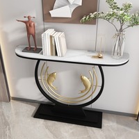 Nouvelle console d'entrée en métal de style chinois avec écran, table multifonctionnelle pour salon, centre de table mural pour hall d'entrée