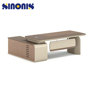 Sinonis ขายส่งโต๊ะทํางานคอมพิวเตอร์ไม้ขนาดใหญ่ที่ทันสมัยเฟอร์นิเจอร์มุมผู้บริหารโต๊ะสํานักงานขนาดใหญ่รูปตัว L - Product Image 2