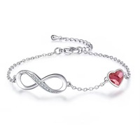 Bracelet infini en argent sterling S925, best-seller SPJ, zircone cubique 5A, bijoux élégants, cadeau pour femmes, prix de gros