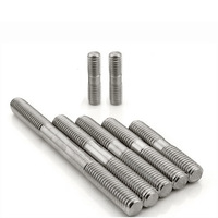 Custom stainless steel double-ended threaded studs/rods (fully threaded or threaded at both ends) for extended connections.