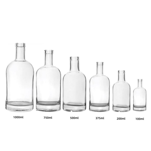 Bottiglie in Vetro Super Flint per Liquori 100ml 200ml 375ml 500ml 750ml 1000ml con Serigrafia per Vodka Whisky e Alcolici - Product Image 2