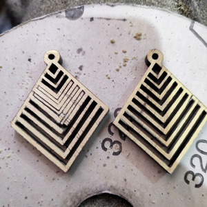 Aros de Madera con Corte Láser, Elegantes y Modernos, Clásicos para Boda, Juego de Aretes para Mujer, Joyería de Moda para Aniversario, Falak World - Product Image 1