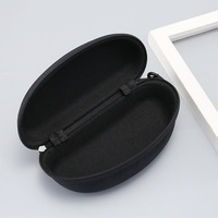 Étui à lunettes de soleil tendance en EVA, portable, noir, avec fermeture éclair