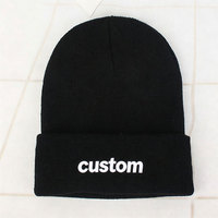 Topi Rajut Musim Dingin AMCLEVER, Kupluk Akrilik Warna Solid Unisex, Topi Pullover Bordir Cetak Seluruh Permukaan, Skullies Hangat, Logo OEM