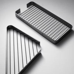 STOCCO Moderno Estante Esquinero de Acero Inoxidable Negro para Ducha, Soporte de Almacenamiento de Baño Montado en Pared para Inodoro - Product Image 4