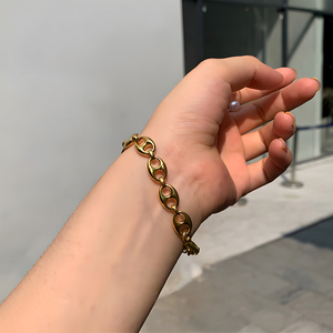 Cross Border Hot Selling <strong>Cuban</strong> Chain New Personalized Hip-hop Fashion Style Fashionable Versatile Bracelet In Europe And America - Product Image 2