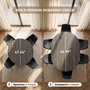 Mesa de Comedor Extensible Moderna con Estante de Almacenamiento Abierto, Superficie de Madera Sólida Resistente a los Arañazos, Mueble para el Hogar y Hoteles - Product Image 3