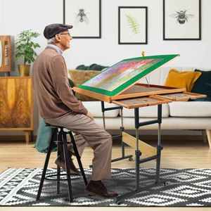 <span class=keywords><strong>Table</strong></span> de <span class=keywords><strong>Puzzle</strong></span> 1500 pièces avec Pieds Réglables Planche de <span class=keywords><strong>Puzzle</strong></span> en Bois Portable Adulte - Product Image 2