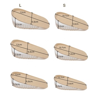 Unisex Gel PU 1.5cm <span class=keywords><strong>2</strong></span>.5cm 3.5cm inserto tacco altezza cuscinetto solette crescenti - Product Image 2