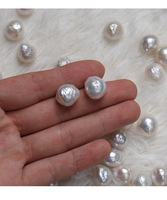Perles d'eau douce baroques Edison naturelles froissées de qualité AAA, 11-12 mm, blanches, pour la fabrication de bijoux, certifiées par un tiers, vente en gros