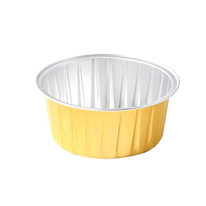Reusable Non-Stick Aluminum Foil Pudding Cups Round Mini Cake Molds For Home Use 3 Pieces - Product Image 2