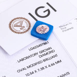 ラボで成長したダイヤモンド<span class=keywords><strong>2</strong></span>カラットピンクダイヤモンドストーンCVD HPHT VVS1オーバルカットIGIジュエリー製造認定 - Product Image 5
