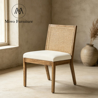 Chaise de café en rotin au design moderne et décontracté, style mi-siècle, antique, classique, pour hôtel, restaurant, café, salle à manger