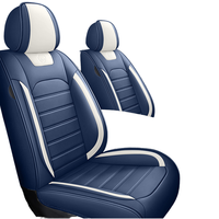 Ensemble de housses de siège de voiture universelles toutes saisons en cuir Rexine gris et noir personnalisé MELCO pour Nissan
