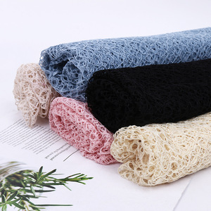 150 cm de largeur coloré rouge <span class=keywords><strong>noir</strong></span> Polyester Non extensible grand trou <span class=keywords><strong>maille</strong></span> filet dentelle tissu fil épais pour femmes robe jupe - Product Image 4