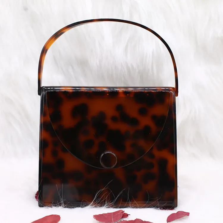 Luxury Lucite Handbags Fashion Women Square Acrylic Bag Ladies Clutch Evening Tote Bag Mini Party Purse Red