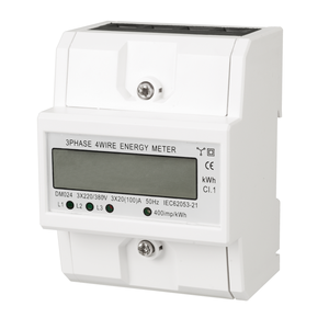 เครื่องวัดพลังงานมัลติฟังก์ชั่น3เฟส4P ดิจิตอล LCD พร้อมตัววัด kWh ราง DIN - Product Image 1
