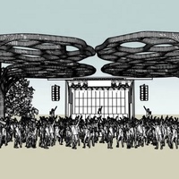 Structure en maille gonflable pour la décoration de scène, modèle de canopy d'arbre gonflable pour concert thématique de grande envergure