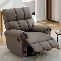 Fauteuil inclinable électrique moderne surdimensionné et modulable avec port de charge USB, massage doux, en cuir PU, pivotant, pour adultes