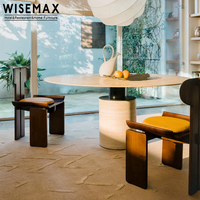 WISEMAX FURNITURE Wabi-Sabi Design unique Mobilier d'hôtel en bois massif naturel Chaise de salle à manger simple et durable pour le salon moderne