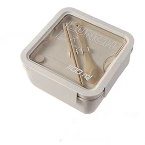 Student Microwave Heatable Stainless Steel 2-Compartment Bento <b>Box</b> Newborn-Friendly <b>Lunch</b> <b>Box</b> for Outdoor Picnic & Storage - Product Image 2