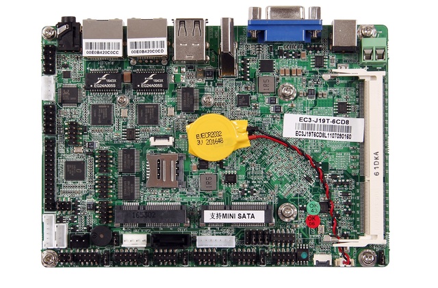 Industrial Mini ITX Motherboard Intel Celeron J1900 Bay Trail DDR3 Integrated Graphics SATA Fanless Support