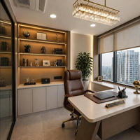 Aisdecor - Mobilier de bureau haut de gamme au design moderne personnalisé pour PDG, directeurs et cadres - Étagères de séparation et armoires murales