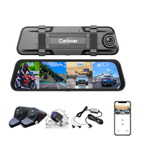 Carlover N98 Caméra de Voiture Rétroviseur DVR 10 Pouces 4 Objectifs 360° 2K ADAS BSD WiFi avec Fonction Dashcam