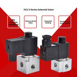 3V3-08 AIRTAC Tip 3V Serisi 2 Pozisyonlu <span class=keywords><strong>3</strong></span> Yollu Yüksek Akışlı Dahili Pilotlu Vakum Solenoid Valfı BSP 1/4 inç Portlar 0.15-0.8 Mpa - Product Image 3