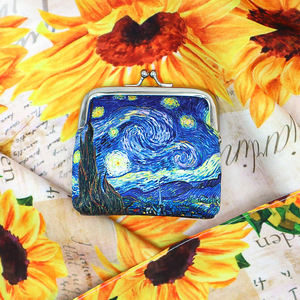 กระเป๋ามินิวินเทจแบบสั่งทำพร้อมหัวเข็มขัดกระเป๋าใส่เหรียญโลหะกระเป๋าเงิน Mucha kisslock พิมพ์ลายออกแบบได้ตามต้องการ - Product Image 5