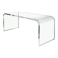Table basse en acrylique transparente, couleur et taille personnalisables, table en forme de U en acrylique