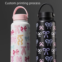 Thermos en acier inoxydable de 1000 ml, gobelet droit à double paroi, isolation sous vide, affichage de la température LED, motif personnalisable