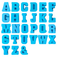 Moules en résine pour lettres majuscules de petite taille, faits à la main, pour pendentifs A-Z, 4 pouces, grands moules en silicone pour lettres anglaises, moules en résine pour gâteaux