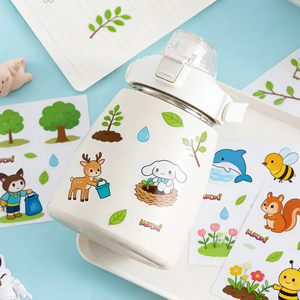 <span class=keywords><strong>Adesivi</strong></span> di Carta con Cartoni Animati per Bambini, Animali Selvatici, Faccine, Stelle, Natale, Compleanno - Product Image 3