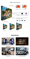 Écran mural vidéo LCD 55 pouces 3x3, contrôleur, moniteur tactile infrarouge, indice de protection IP66, cadre étroit pour les magasins de détail, les salles d'exposition