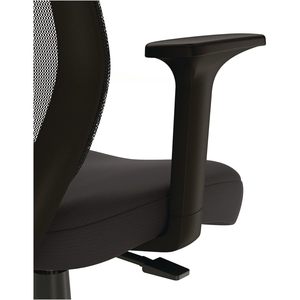 Taburete de dibujo Alera Wessex con respaldo de malla, altura de asiento ajustable, con anillo de soporte para los pies, soporta 275 lb, silla de espuma y tela negra - Product Image 6