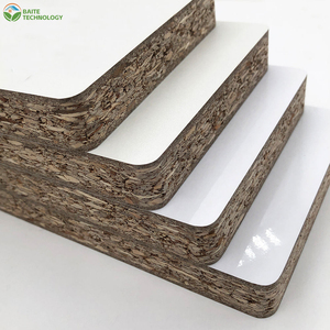 Portes d'armoires de cuisine modernes en peuplier écologiques, panneaux de placage en mélamine anti-corrosion de première qualité E1 - Product Image 2