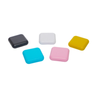 Boîte de retenue personnalisée Étui magnétique avec miroir Boîte de retenue de coussin en silicone Étui de retenue dentaire carré