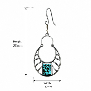 Orecchini vintage blu-verdi stile bohémien, orecchini pendenti retrò, gioielli alla moda per donna, vendita all'ingrosso - Product Image 4