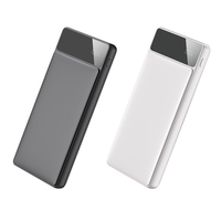 Batterie externe ultra-fine 10000mAh, charge rapide 22.5W, batterie portable, écran LED, câble intégré type-C
