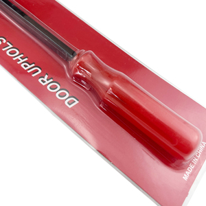 Outil de démontage de clips de sellerie automobile 8 pouces, levier de déclenchement rapide pour panneaux de porte de voiture, poignée antidérapante rouge, outil manuel de retrait de rivets en plastique - Product Image 5