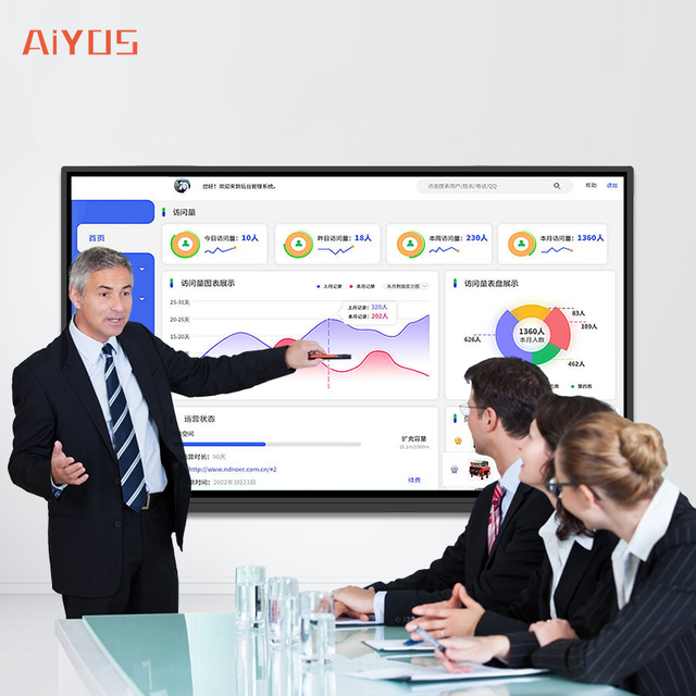 All in One 75 85 Inch 4K LCD Interactive Touch Screen Digital Smart Board Electronic Whiteboard for School Classroom and Meeting