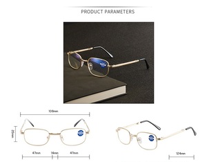 <span class=keywords><strong>Lunettes</strong></span> de Lecture Pliantes Haute Qualité Double Lumière Anti Lumière Bleue Hommes Femmes Monture Métallique en Gros - Product Image 3