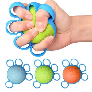 Five Finger Exerciser Ball Squeeze Therapy Ball Hand Grip Exerciser Strengthener Para Recuperação De Mão
