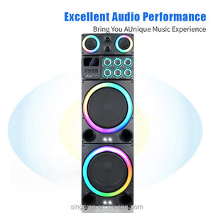 Système de sonorisation pour basse <span class=keywords><strong>en</strong></span> bois GD-1510 200W, moniteur de scène actif professionnel avec deux microphones sans fil - Product Image 3